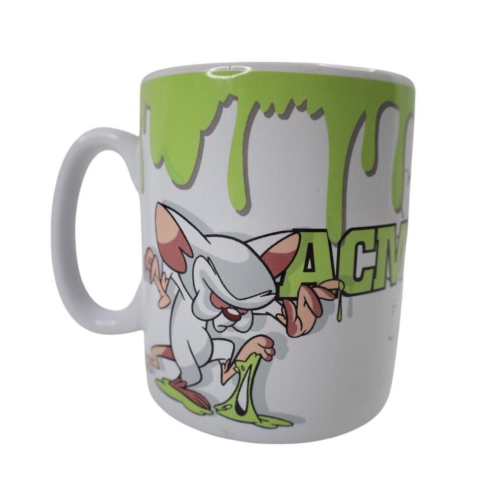 Vintage 1998 Pinky and the Brain ACME Labs Oversized Coffee Mug